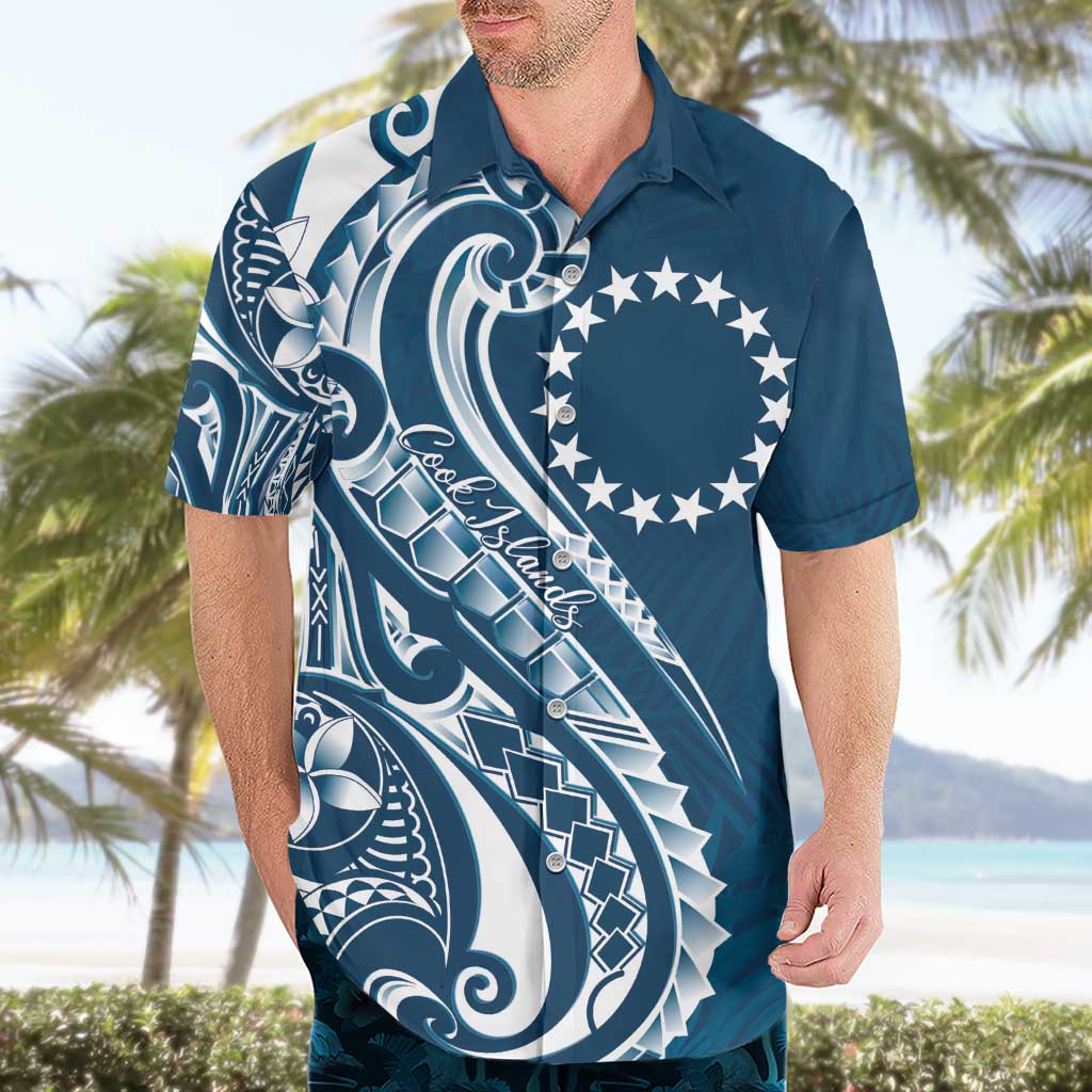 Kia Orana Cook Islands Hawaiian Shirt Auika Plumeria Tropical Waves LT7 - Polynesian Pride