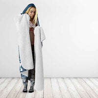 Kia Orana Cook Islands Hooded Blanket Auika Plumeria Tropical Waves - Polynesian Pride