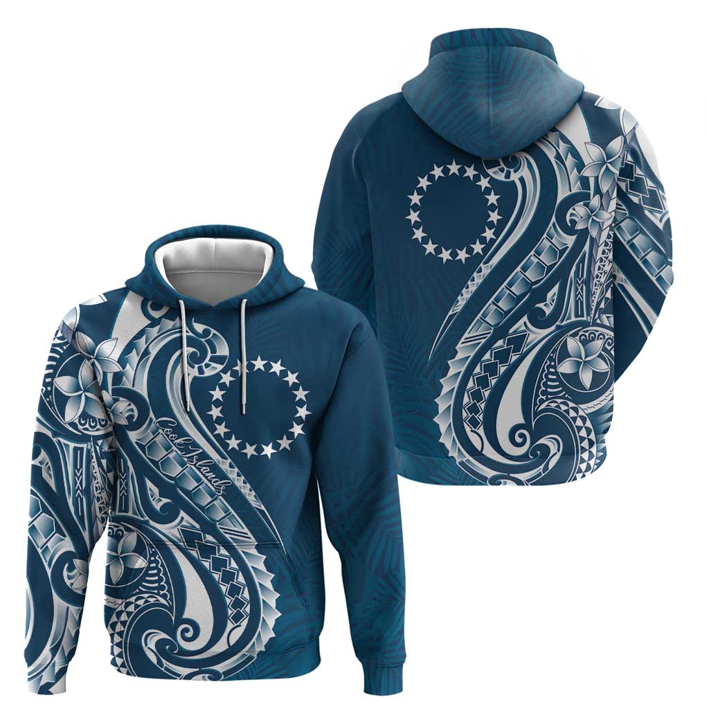 Kia Orana Cook Islands Hoodie Auika Plumeria Tropical Waves - Polynesian Pride