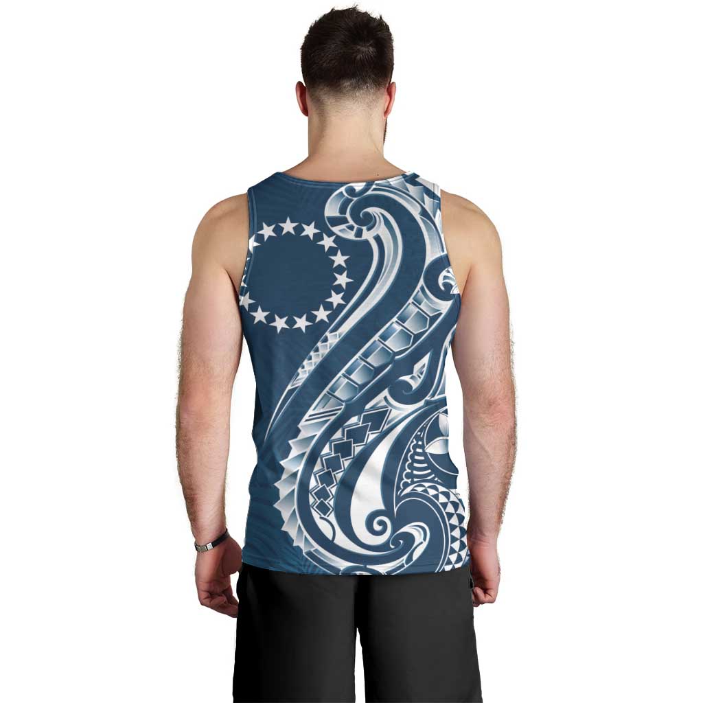 Kia Orana Cook Islands Men Tank Top Auika Plumeria Tropical Waves LT7 - Polynesian Pride