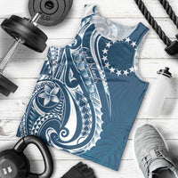 Kia Orana Cook Islands Men Tank Top Auika Plumeria Tropical Waves LT7 - Polynesian Pride