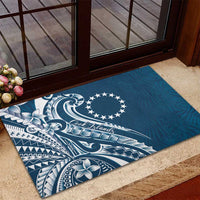 Kia Orana Cook Islands Rubber Doormat Auika Plumeria Tropical Waves LT7 - Polynesian Pride