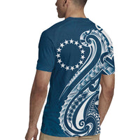 Kia Orana Cook Islands Rugby Jersey Auika Plumeria Tropical Waves LT7 - Polynesian Pride