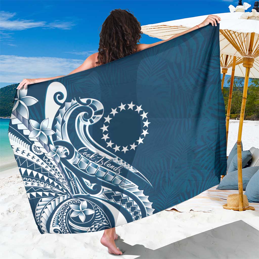 Kia Orana Cook Islands Sarong Auika Plumeria Tropical Waves - Polynesian Pride