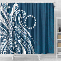 Kia Orana Cook Islands Shower Curtain Auika Plumeria Tropical Waves - Polynesian Pride