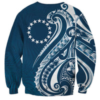 Kia Orana Cook Islands Sweatshirt Auika Plumeria Tropical Waves LT7 - Polynesian Pride