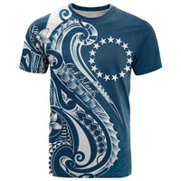 Kia Orana Cook Islands T Shirt Auika Plumeria Tropical Waves - Polynesian Pride