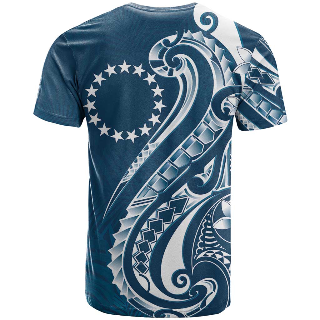 Kia Orana Cook Islands T Shirt Auika Plumeria Tropical Waves - Polynesian Pride