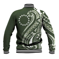 Kia Orana Cook Islands Baseball Jacket Matie Plumeria Tropical Waves LT7 - Polynesian Pride