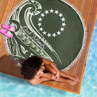 Kia Orana Cook Islands Beach Blanket Matie Plumeria Tropical Waves LT7 - Polynesian Pride