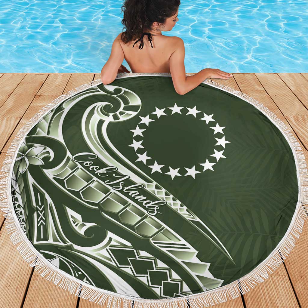 Kia Orana Cook Islands Beach Blanket Matie Plumeria Tropical Waves LT7 - Polynesian Pride
