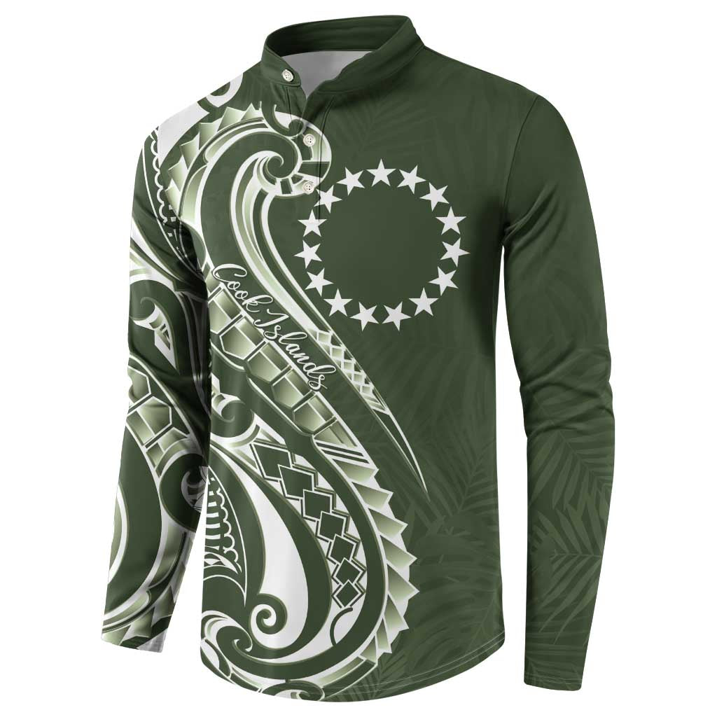 Kia Orana Cook Islands Button Sweatshirt Matie Plumeria Tropical Waves LT7 - Polynesian Pride