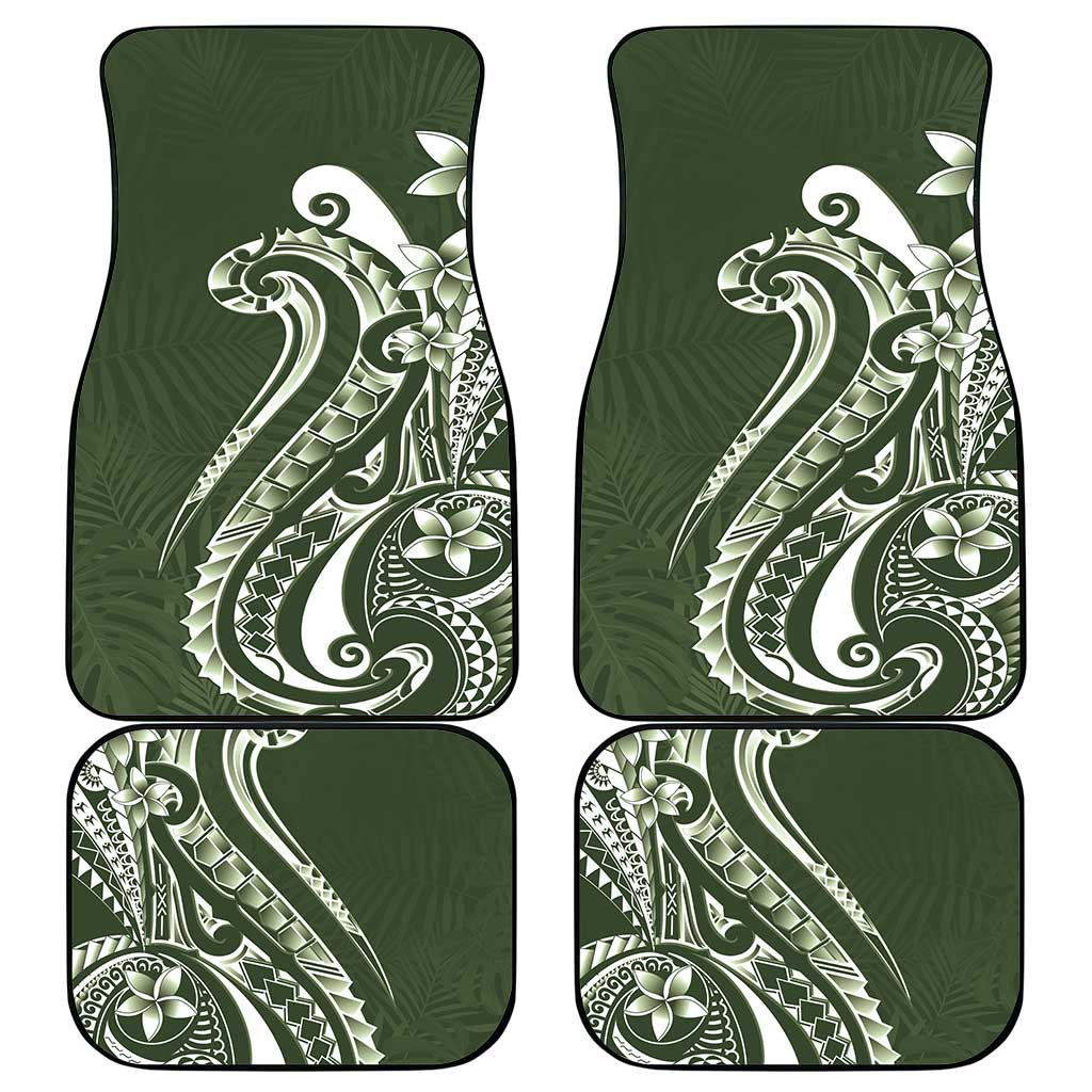 Kia Orana Cook Islands Car Mats Matie Plumeria Tropical Waves LT7 - Polynesian Pride