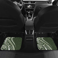Kia Orana Cook Islands Car Mats Matie Plumeria Tropical Waves LT7 Set 2pcs - Back Sage Green - Polynesian Pride