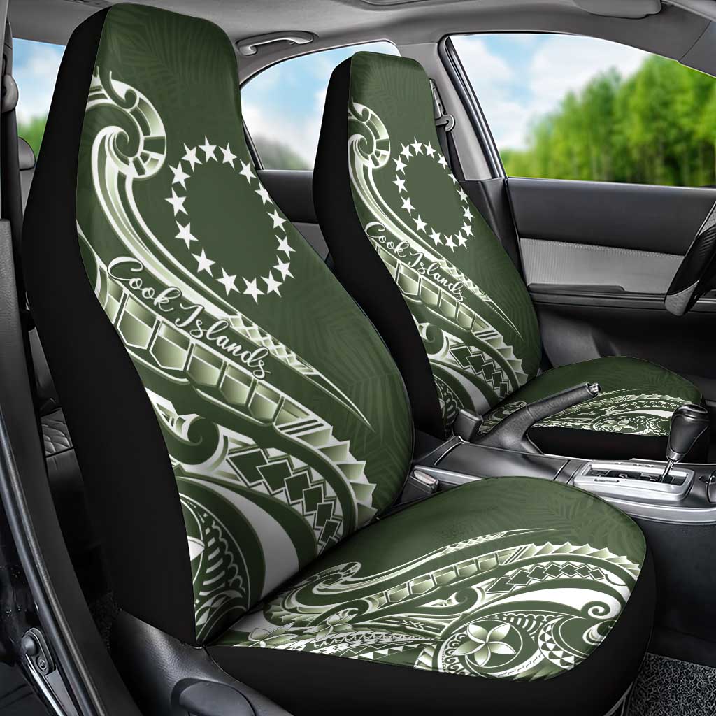 Kia Orana Cook Islands Car Seat Cover Matie Plumeria Tropical Waves - Polynesian Pride