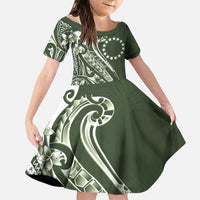 Kia Orana Cook Islands Family Matching Puletasi and Hawaiian Shirt Matie Plumeria Tropical Waves - Polynesian Pride