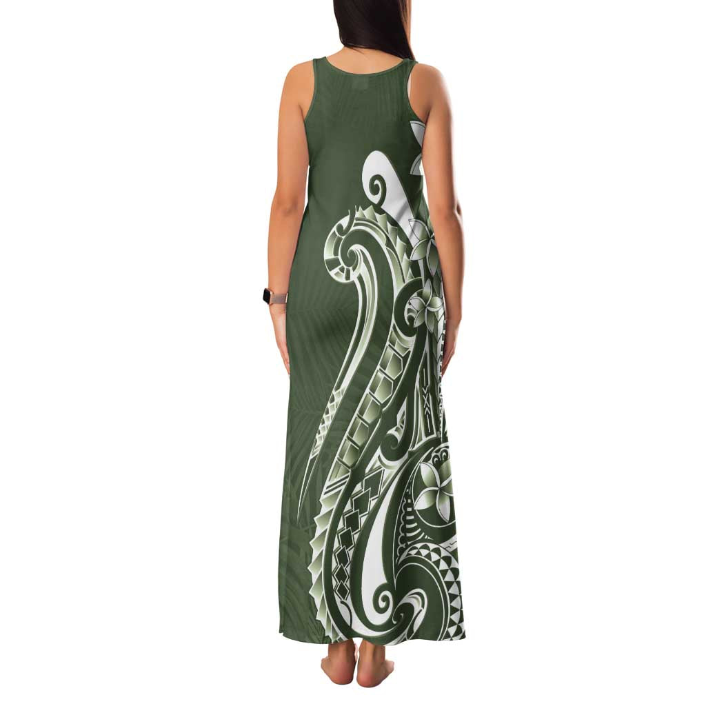 Kia Orana Cook Islands Family Matching Tank Maxi Dress and Hawaiian Shirt Matie Plumeria Tropical Waves - Polynesian Pride