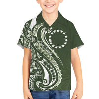 Kia Orana Cook Islands Family Matching Tank Maxi Dress and Hawaiian Shirt Matie Plumeria Tropical Waves - Polynesian Pride