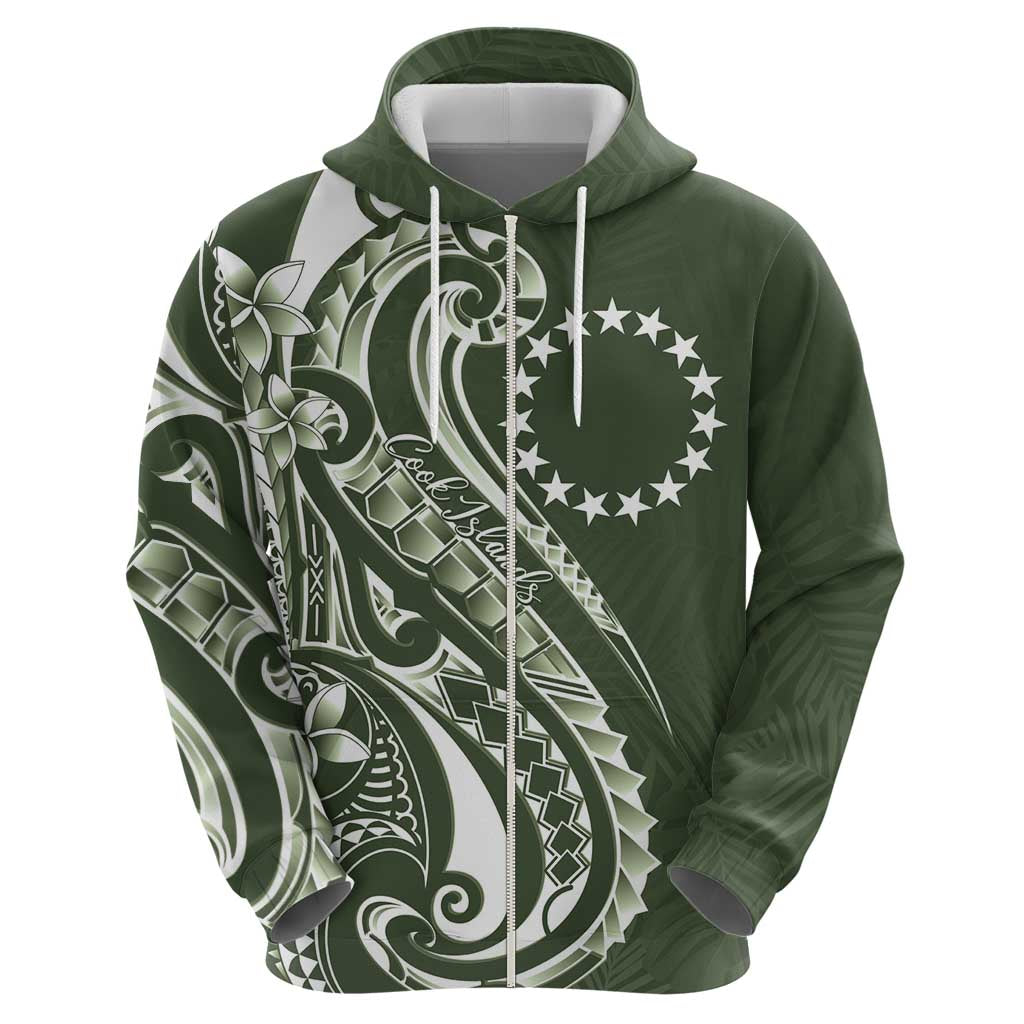 Kia Orana Cook Islands Hoodie Matie Plumeria Tropical Waves - Polynesian Pride