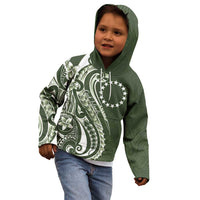 Kia Orana Cook Islands Kid Hoodie Matie Plumeria Tropical Waves - Polynesian Pride