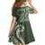 Kia Orana Cook Islands Kid Short Sleeve Dress Matie Plumeria Tropical Waves - Polynesian Pride