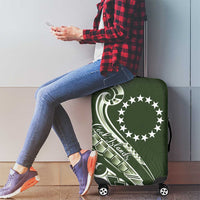 Kia Orana Cook Islands Luggage Cover Matie Plumeria Tropical Waves - Polynesian Pride