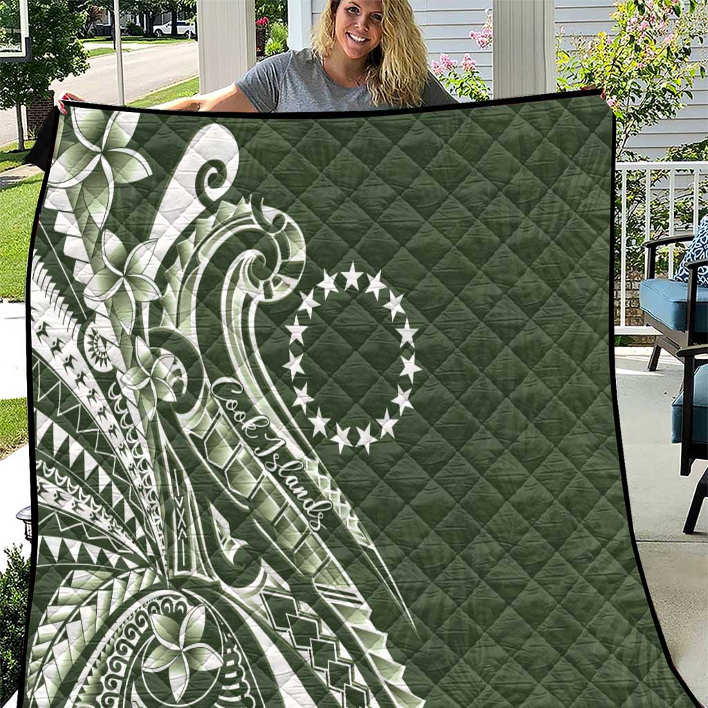 Kia Orana Cook Islands Quilt Matie Plumeria Tropical Waves - Polynesian Pride