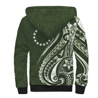 Kia Orana Cook Islands Sherpa Hoodie Matie Plumeria Tropical Waves - Polynesian Pride