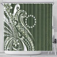 Kia Orana Cook Islands Shower Curtain Matie Plumeria Tropical Waves - Polynesian Pride