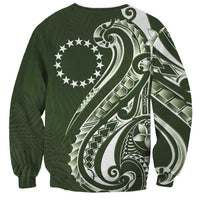 Kia Orana Cook Islands Sweatshirt Matie Plumeria Tropical Waves LT7 - Polynesian Pride