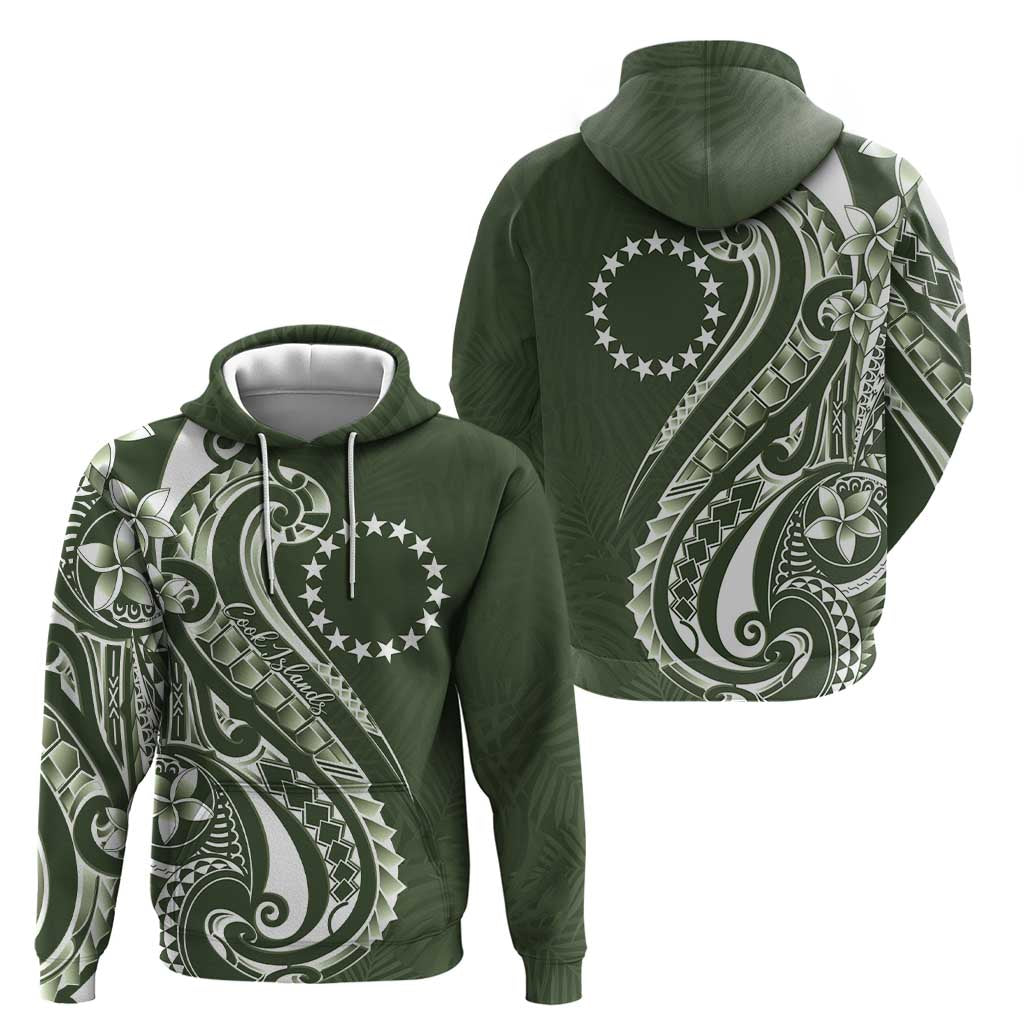 Kia Orana Cook Islands Zip Hoodie Matie Plumeria Tropical Waves - Polynesian Pride