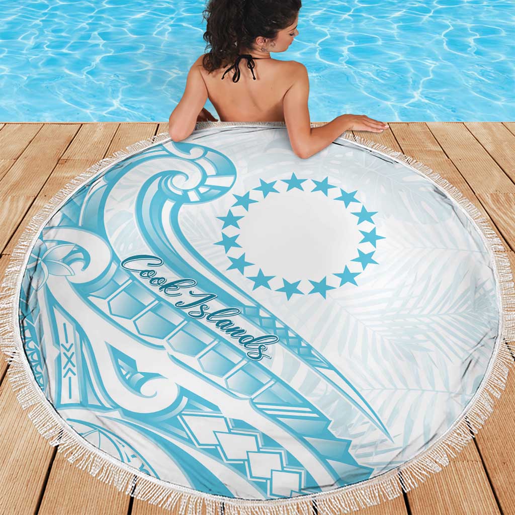 Kia Orana Cook Islands Beach Blanket Moana Plumeria Tropical Waves LT7 - Polynesian Pride
