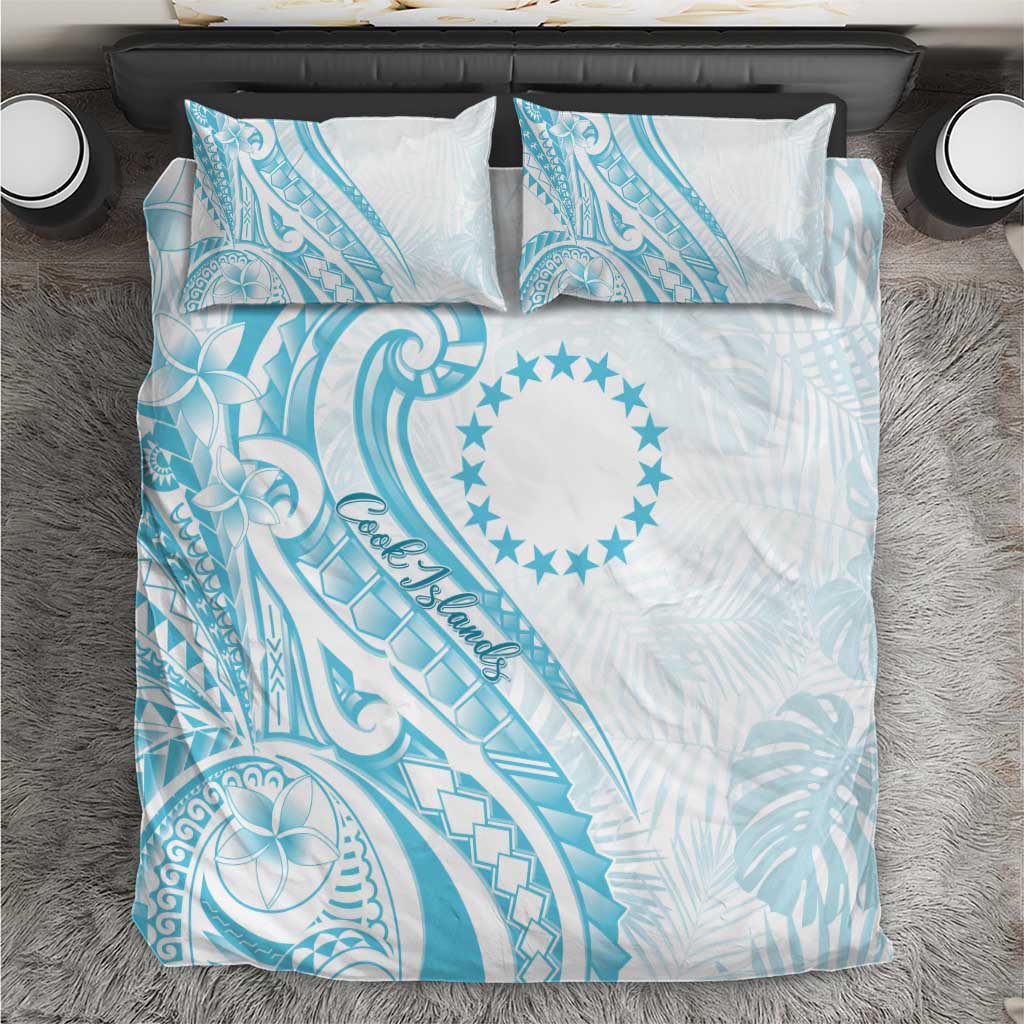 Kia Orana Cook Islands Bedding Set Moana Plumeria Tropical Waves - Polynesian Pride