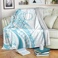 Kia Orana Cook Islands Blanket Moana Plumeria Tropical Waves - Polynesian Pride