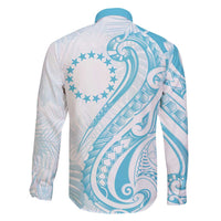 Kia Orana Cook Islands Family Matching Long Sleeve Bodycon Dress and Hawaiian Shirt Moana Plumeria Tropical Waves - Polynesian Pride