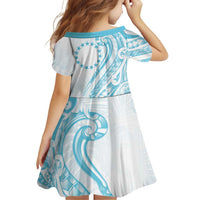 Kia Orana Cook Islands Family Matching Off Shoulder Short Dress and Hawaiian Shirt Moana Plumeria Tropical Waves - Polynesian Pride
