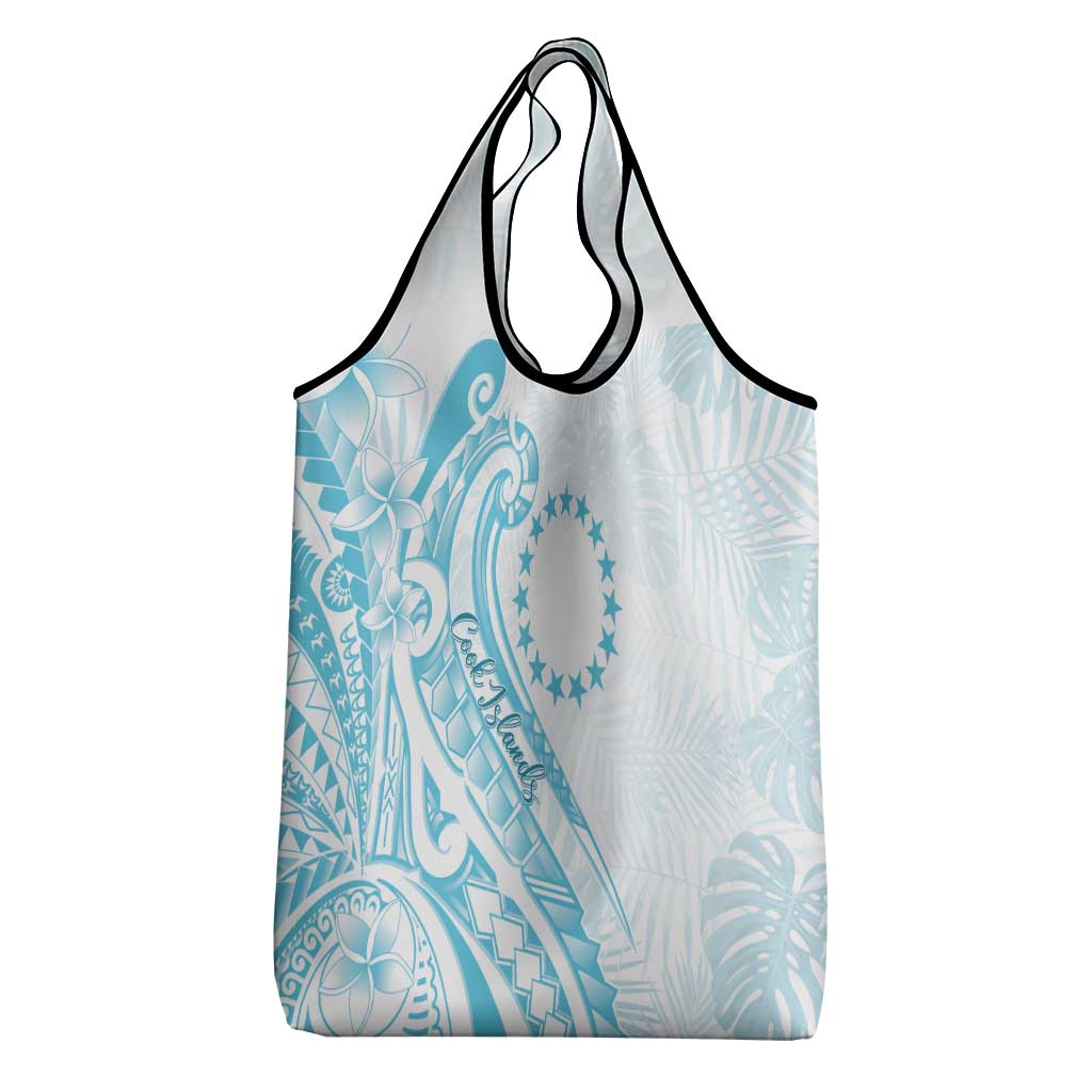 Kia Orana Cook Islands Grocery Bag Moana Plumeria Tropical Waves LT7 - Polynesian Pride