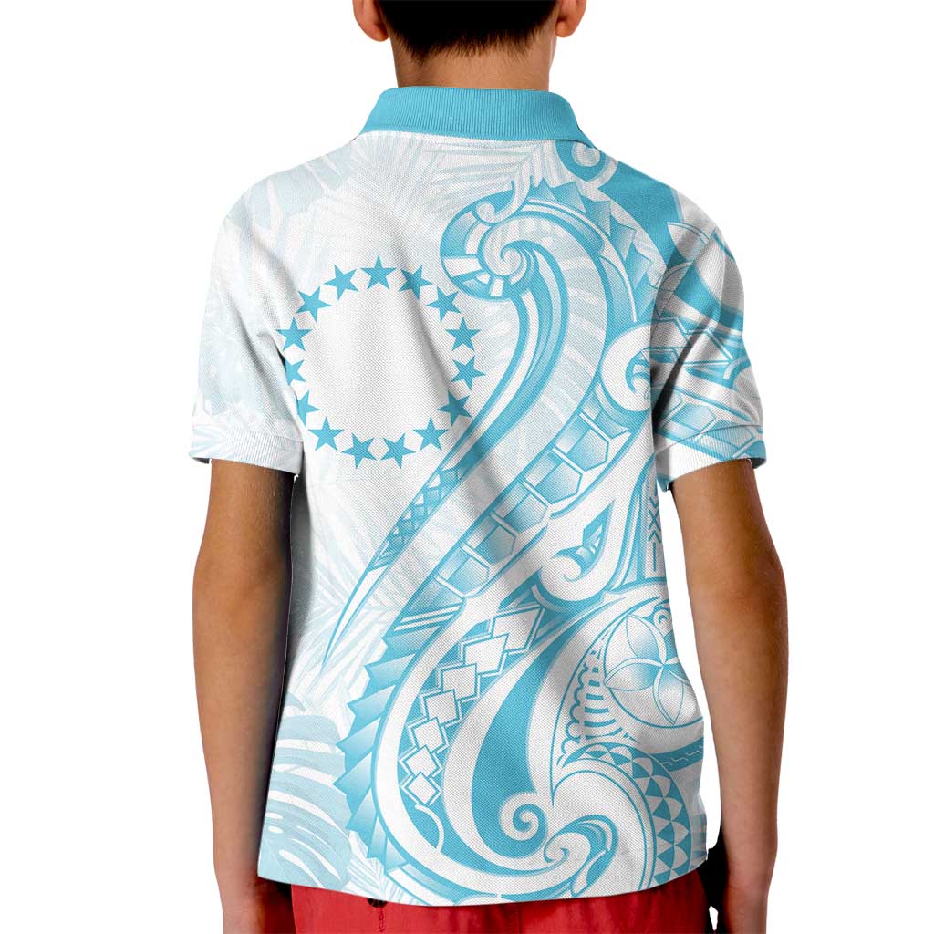 Kia Orana Cook Islands Kid Polo Shirt Moana Plumeria Tropical Waves - Polynesian Pride
