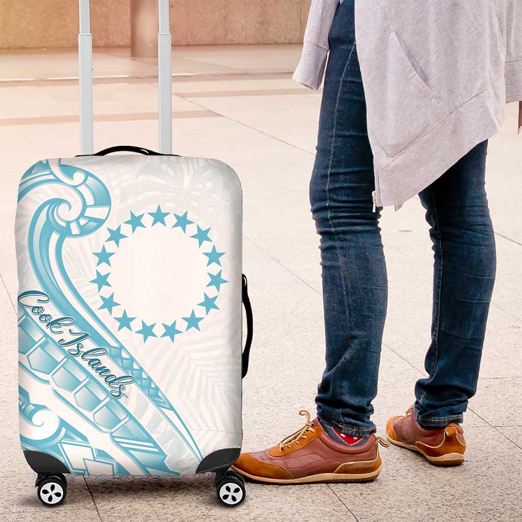Kia Orana Cook Islands Luggage Cover Moana Plumeria Tropical Waves - Polynesian Pride