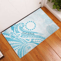Kia Orana Cook Islands Rubber Doormat Moana Plumeria Tropical Waves LT7 - Polynesian Pride