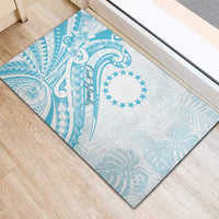 Kia Orana Cook Islands Rubber Doormat Moana Plumeria Tropical Waves LT7 - Polynesian Pride