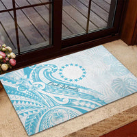 Kia Orana Cook Islands Rubber Doormat Moana Plumeria Tropical Waves LT7 - Polynesian Pride