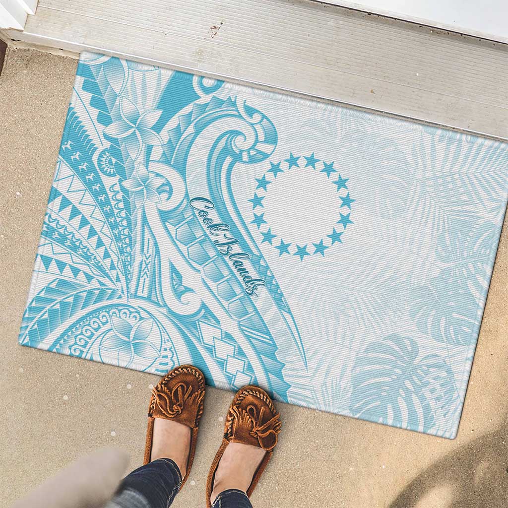 Kia Orana Cook Islands Rubber Doormat Moana Plumeria Tropical Waves LT7 - Polynesian Pride