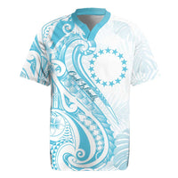 Kia Orana Cook Islands Rugby Jersey Moana Plumeria Tropical Waves LT7 Turquoise - Polynesian Pride