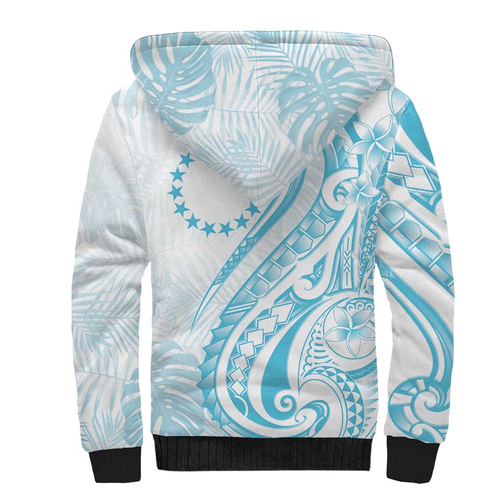 Kia Orana Cook Islands Sherpa Hoodie Moana Plumeria Tropical Waves LT7 - Polynesian Pride