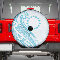 Kia Orana Cook Islands Spare Tire Cover Moana Plumeria Tropical Waves - Polynesian Pride