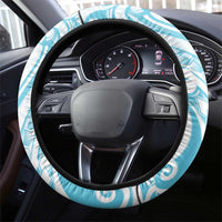 Kia Orana Cook Islands Steering Wheel Cover Moana Plumeria Tropical Waves LT7 - Polynesian Pride