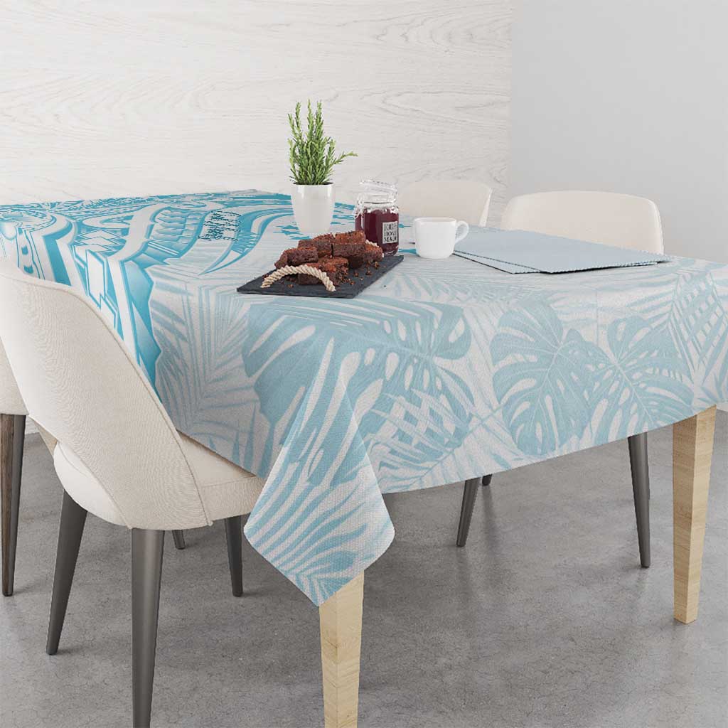 Kia Orana Cook Islands Tablecloth Moana Plumeria Tropical Waves LT7 - Polynesian Pride