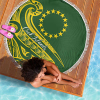 Kia Orana Cook Islands Beach Blanket Plumeria Tropical Waves LT7 - Polynesian Pride