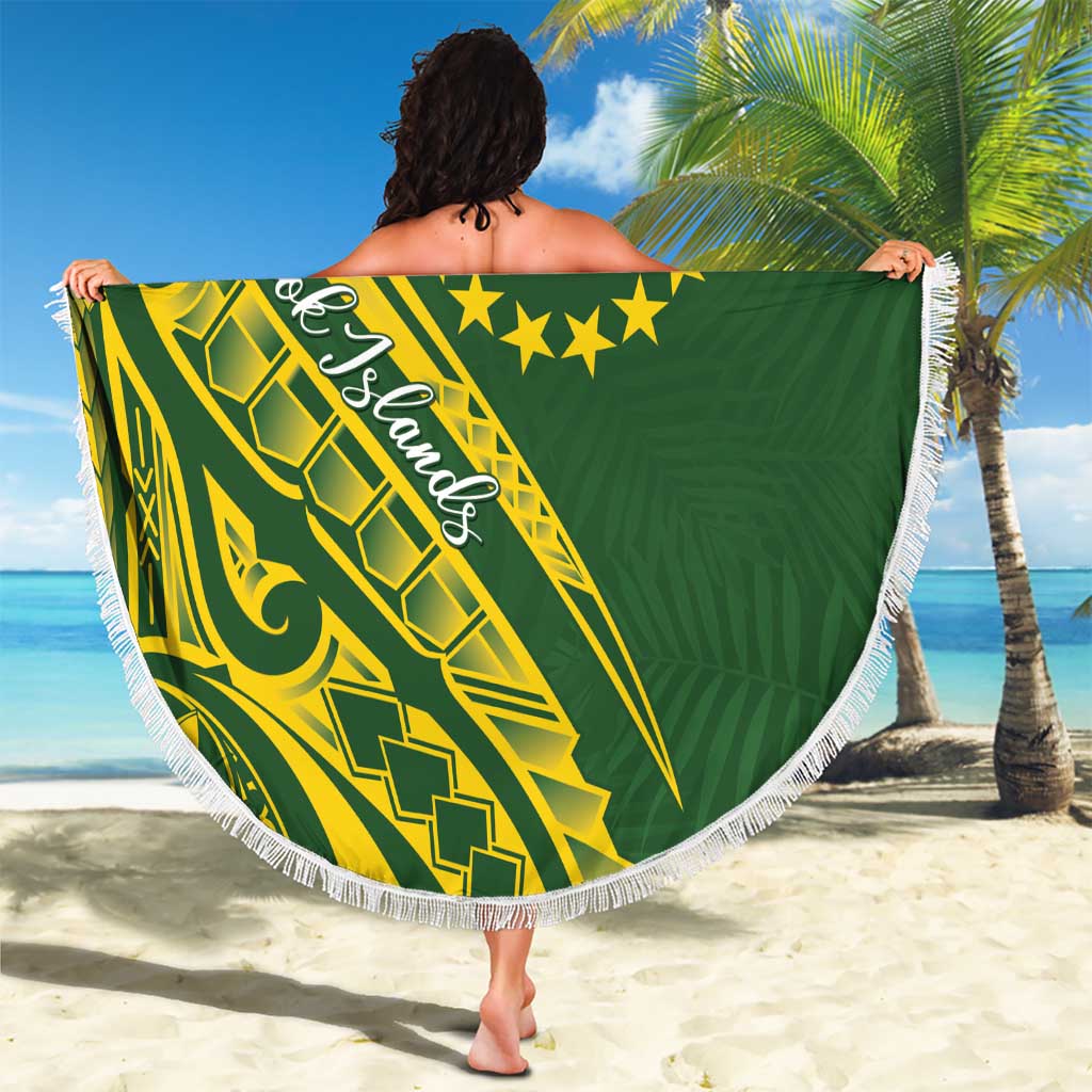 Kia Orana Cook Islands Beach Blanket Plumeria Tropical Waves LT7 - Polynesian Pride